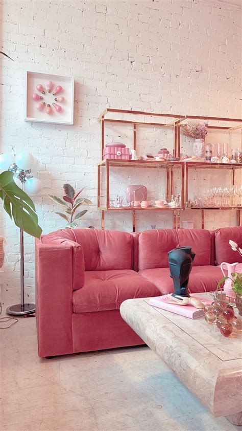 Vintage Modular Pink Velvet Sectional – The Apartment TO