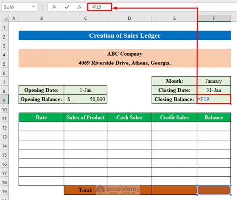 How to Create Sales and Purchase Ledger in Excel - ExcelDemy