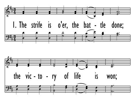 THE STRIFE IS O'ER (Voices United 159) - Hymnary.org