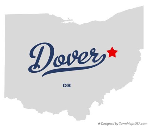 Map of Dover, Tuscarawas County, OH, Ohio