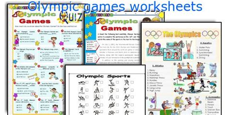 Olympic games worksheets