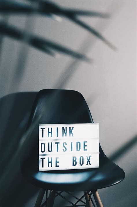think, outside, box, white, black, box wall decor, chair, light box | Piqsels