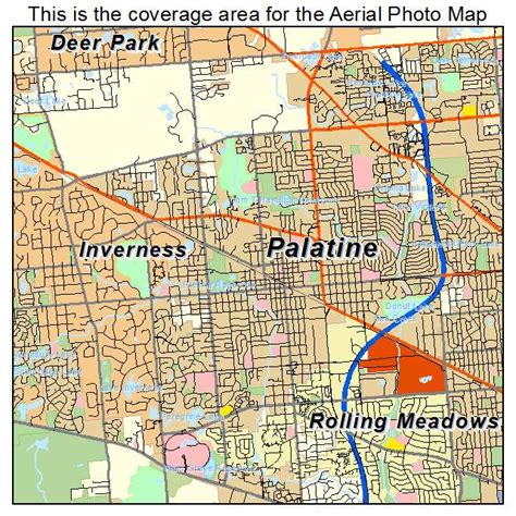 Aerial Photography Map of Palatine, IL Illinois