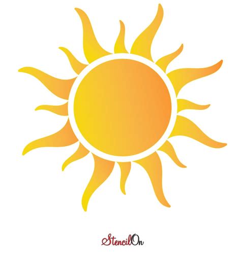 Printable Sun Stencil