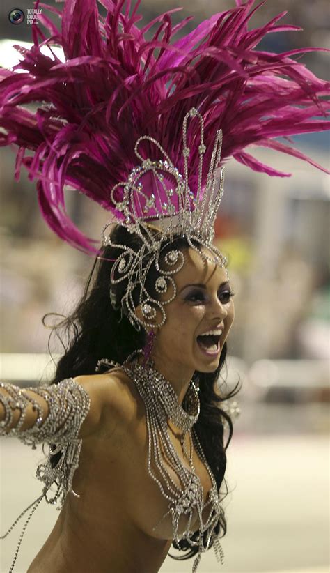 A model parades for the Camisa Verde e Branco Samba School during a ...