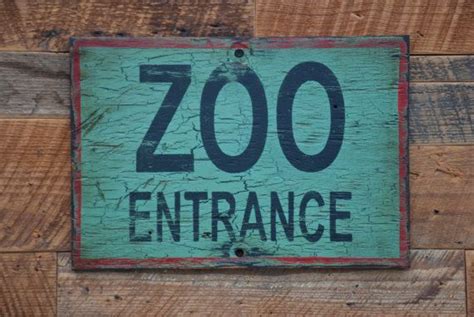 ZOO ENTRANCE sign made from reclaimed plywood by KingstonCreations | Funny door signs, Entrance ...