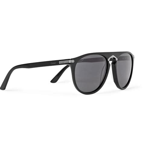 Cartier Eyewear - Signature C de Cartier Round-Frame Acetate Sunglasses - Black Cartier