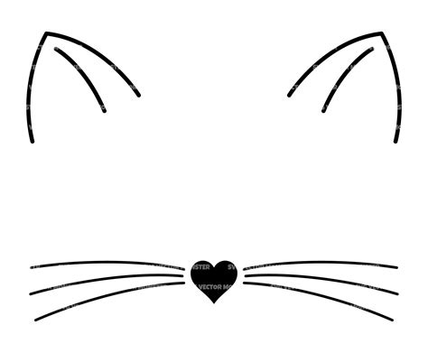 Cats svg Kitty whiskers svg Cat face svg Whiskers svg Cat svg Cute cat svg Cat face print Kitty ...