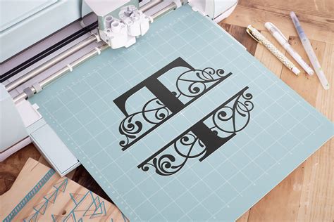 Split Monogram Letter T SVG, Letter T Monogram SVG, Letter