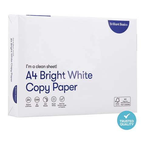 Brilliant Basics A4 Copy Paper 500 Sheet - White | BIG W