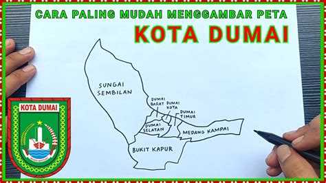 Cara menggambar PETA KOTA DUMAI dengan mudah & cepat | Salah satu Kota yang ada di Provinsi Riau ...