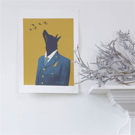 set of three cunning fox art prints by orwell and goode | notonthehighstreet.com