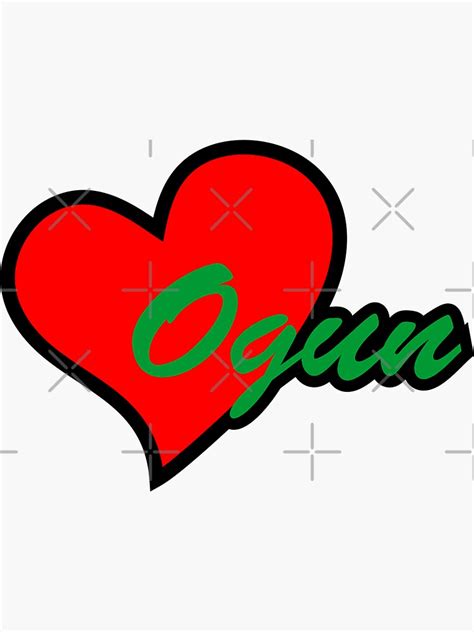 "ogun" Sticker for Sale by Korvus78 | Redbubble