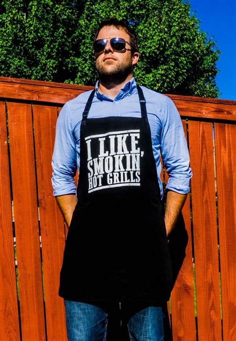 Apron for Man I Like Smokin' Hot Grills Funny BBQ Apron | ApronMen.com #bbqapron | Skinny chef ...
