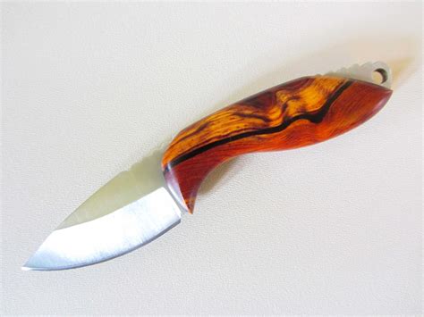 Hand Made Custom Skinner Knife - Stainless Steel Blade - Handmade Cocobolo Wood Handle by Studio ...