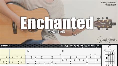 Enchanted - Taylor Swift | Fingerstyle Guitar | TAB + Chords + Lyrics - YouTube