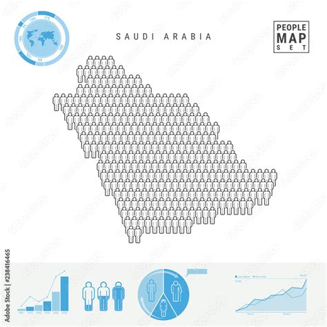 Saudi Arabia People Icon Map. People Crowd in the Shape of a Map of Saudi Arabia. Stylized ...