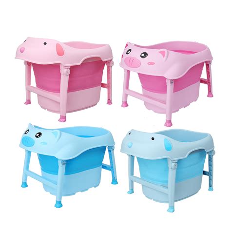 Folding children's baby bath tub baby supplies water bucket with chair Sale - Banggood.com sold ...