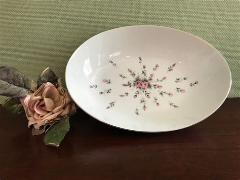 Vintage Harmony House Rosebud China serving bowl, pink Rosebuds ...