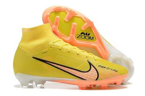 Nike Air Zoom Mercurial Superfly IX Elite FG High Top Yellow Football Boots