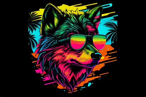 Wolf Wearing Sunglasses Graphic by Art On Demand · Creative Fabrica