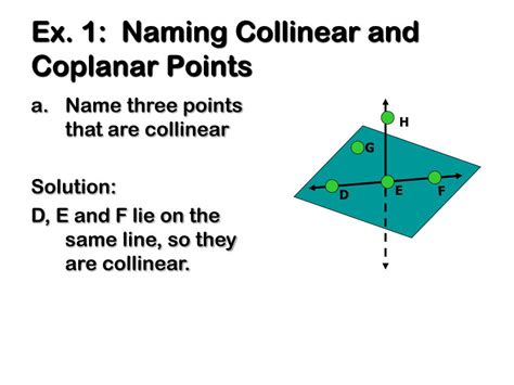 What are the names of four coplanar points | labquiz