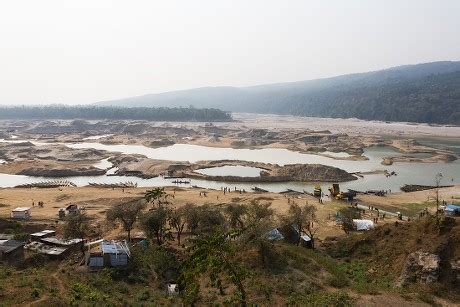 Aerial View Jaflong Stone Collection Point Editorial Stock Photo ...