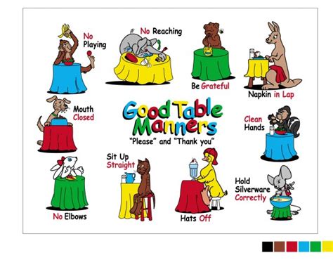 Good Table Manners Chart