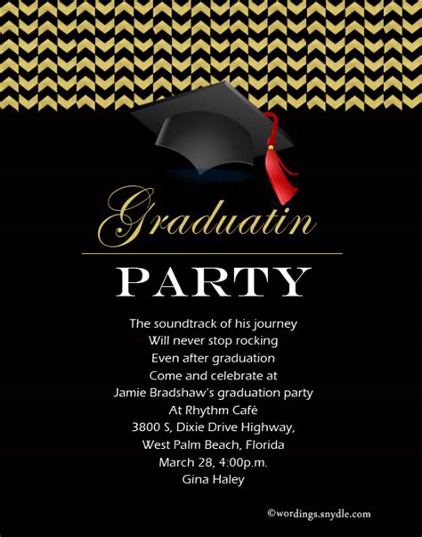 graduation invitation wording Graduation wording invitation college ...