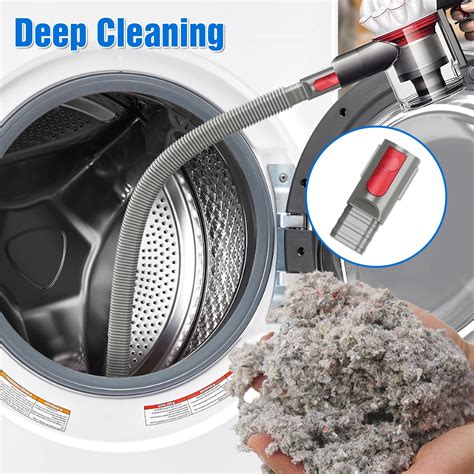 2PCS Dryer Vent Cleaning Kit,Dryer Duct Cleaner,Dryer Vent Cleaner Kit,Vacuum Attachment,Gray ...