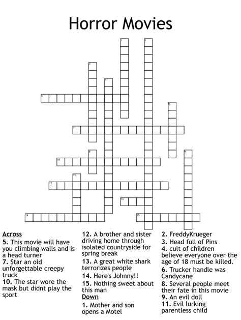 Printable Themed Crossword Puzzles