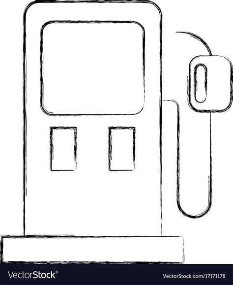 Gasoline pump petrol fuel equipment design Vector Image