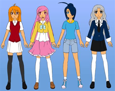 Ocs w/ School Girl Dress Up v3 by SakuraKasai666 on DeviantArt