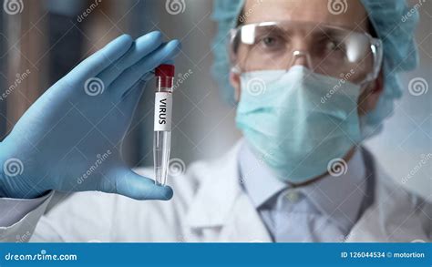 Disease Control Lab Assistant Studying Strains of Virus for Invention of Vaccine Stock Photo ...