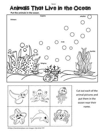 under the sea worksheets for preschool kids ocean animals preschool sea ...