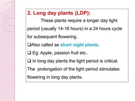 Physiology of flowering, photoperiodism