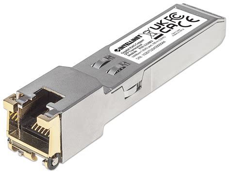 Intellinet Gigabit RJ45 Copper SFP Transceiver Module (523882)