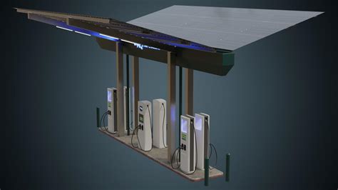 Solar Charging Station 1 Basic - 3D Model by weeray