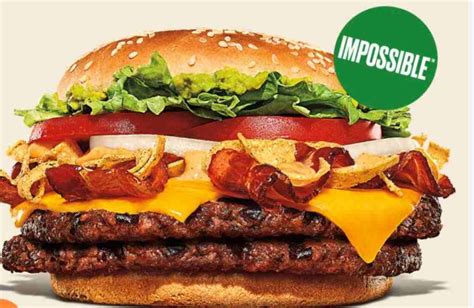 Burger King Impossible Burger - Burger King Menu