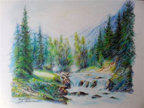 Colour Pencil Sketch of Nature: A Guide to Creating Realistic Landscapes