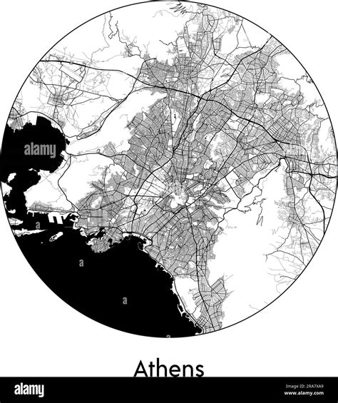 City Map Athens Greece Europe vector illustration black white Stock Vector Image & Art - Alamy