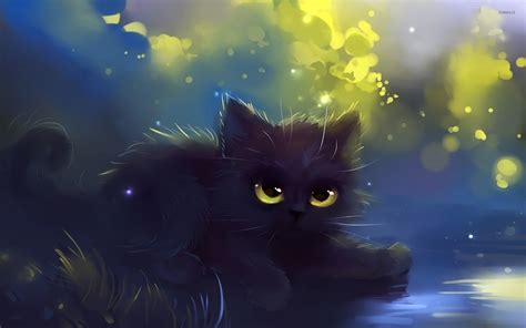 Black kitten wallpaper - Artistic wallpapers - #20065