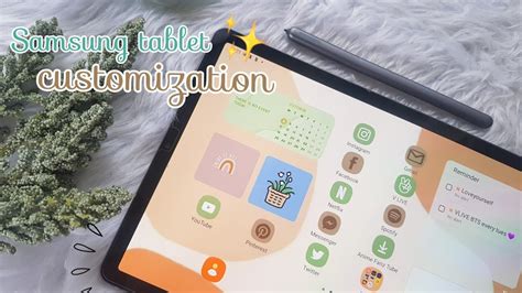 ☁️ how to make your tablet aesthetic | Samsung tab S6 | Aesthetic | Android - YouTube