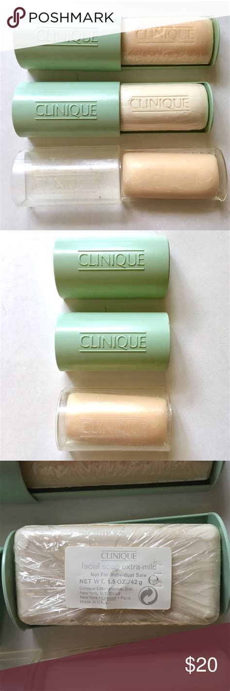 Lot 3 Clinique Facial Soap Bars Dish Mild Extra