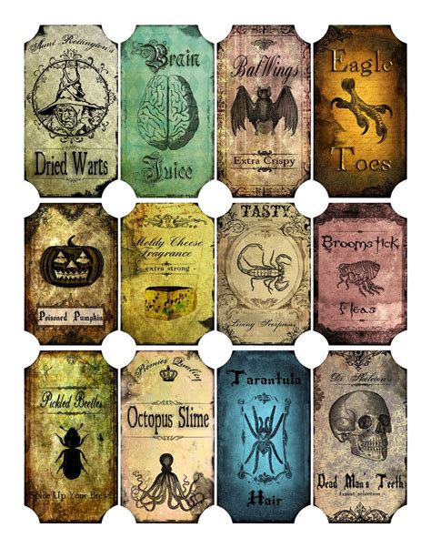 Harry Potter Printable Potion Labels - Printable Word Searches