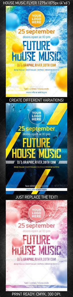 Future House Music Flyer, PSD Template | Future House Music … | Flickr