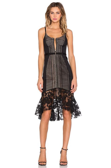 Three Floor Amplify Dress in Black Ink & Nude | REVOLVE