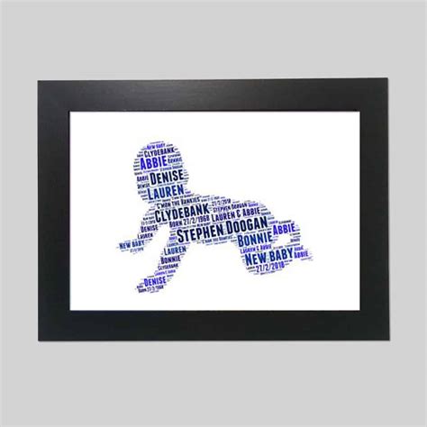 Personalised Baby word art print - word art prints - word art app