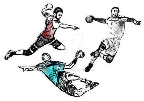 Handball players vector illustrations by ranker666 on DeviantArt