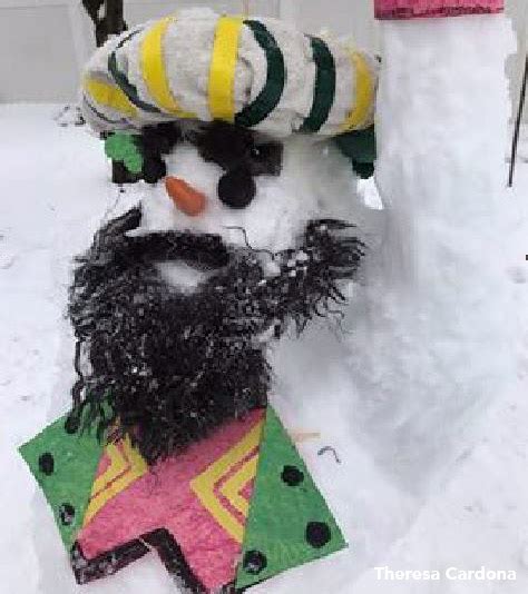 Philadelphia Eagles fans create Jason Kelce Mummer snowmen during nor ...